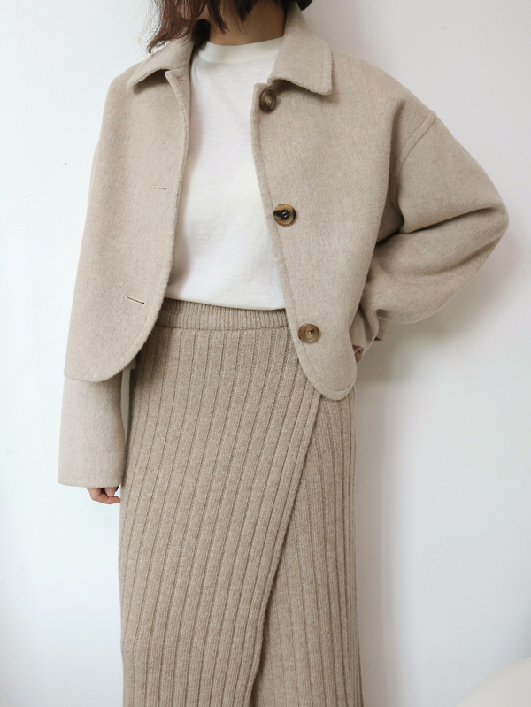 Golgi knit long skirt 2color top