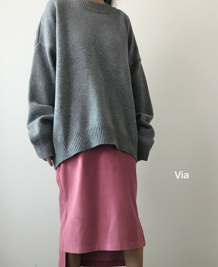 Corduroy Untrimmed Skirt 2col Golden Denim Lance W