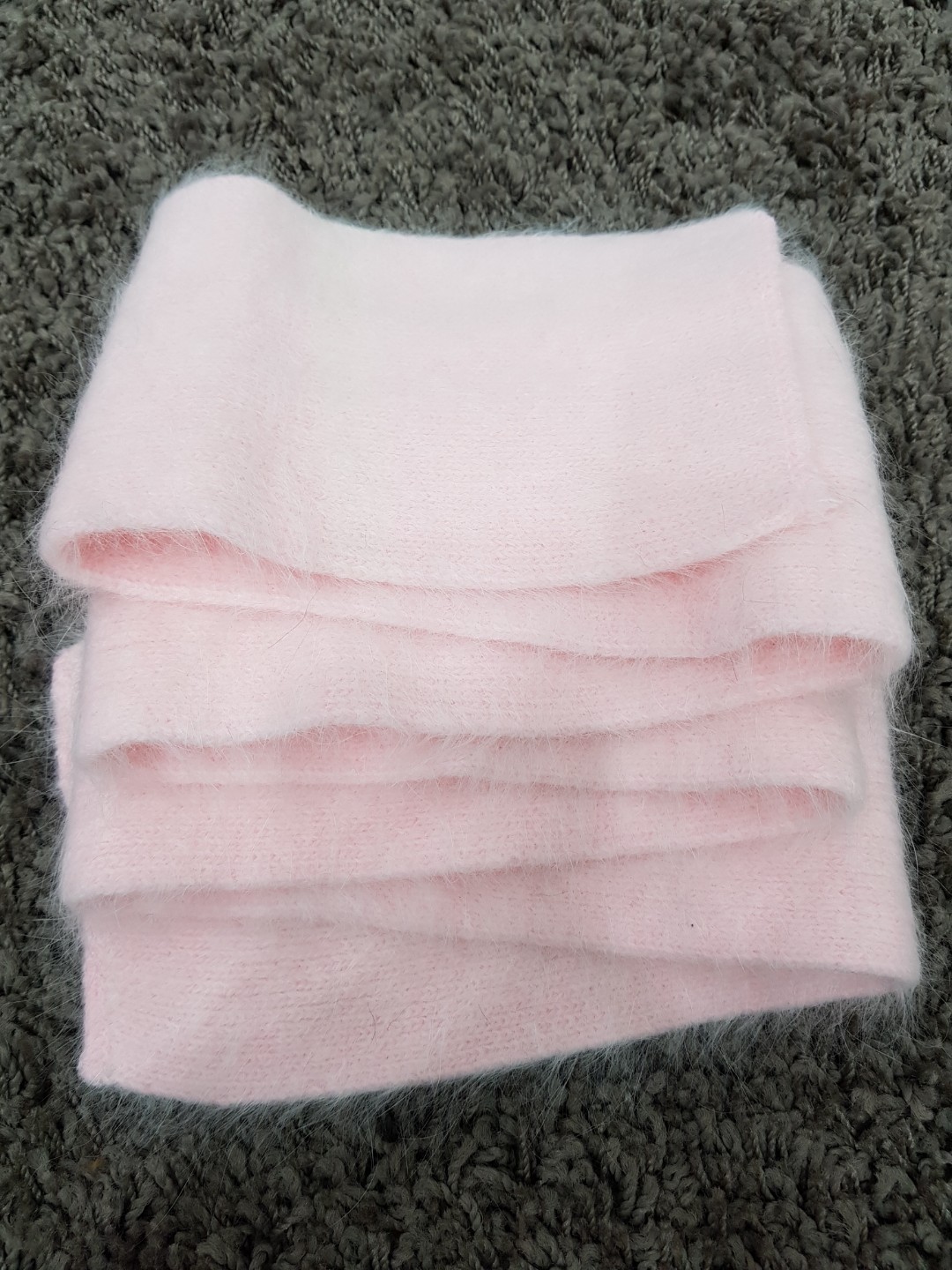 Angora muffler woman Fall winter coordination 2017