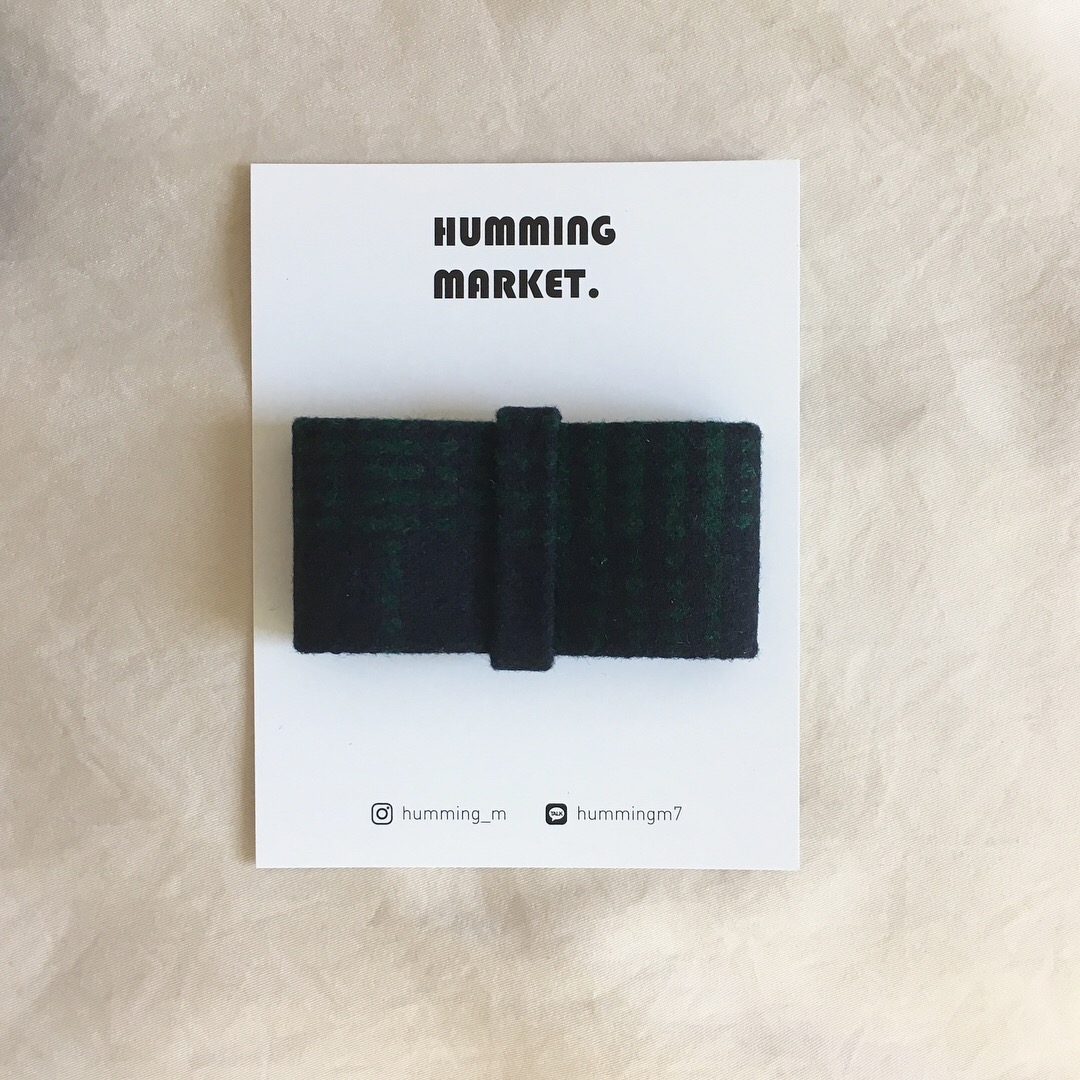 Hair Accessories Small woolen check ribbon pin pin