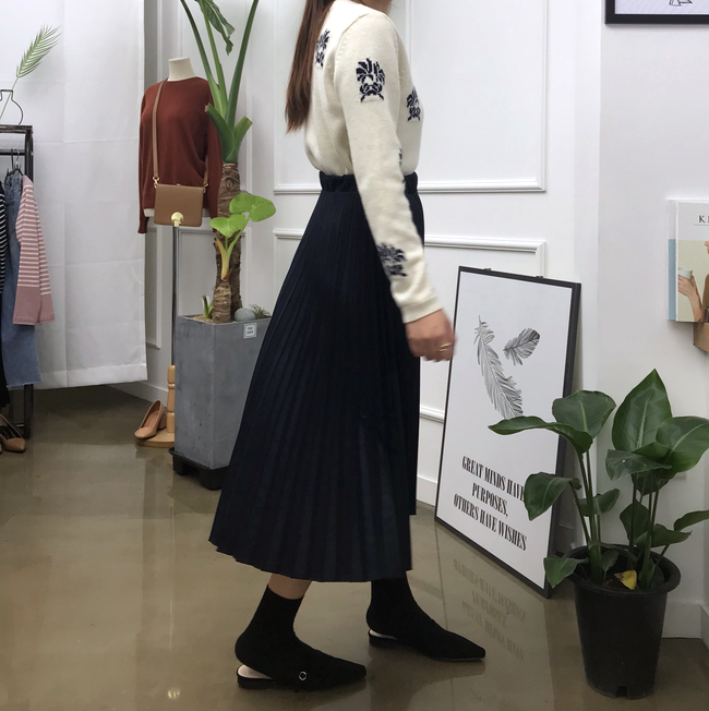 Suede Long pleated wrinkled skirt 20 women Winter 