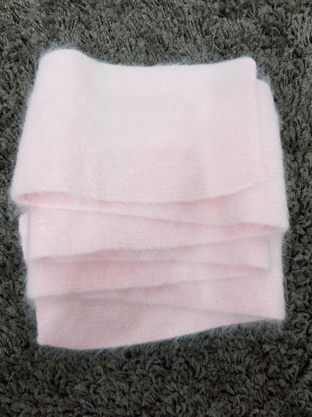 Angora muffler woman Fall winter coordination 2017