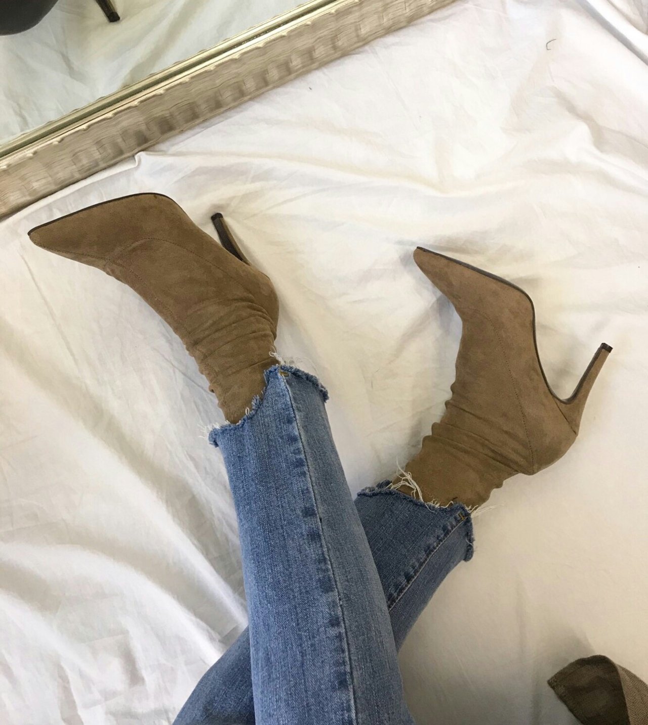 Span Suede Angle Stern Boots Casina Ankle Sax