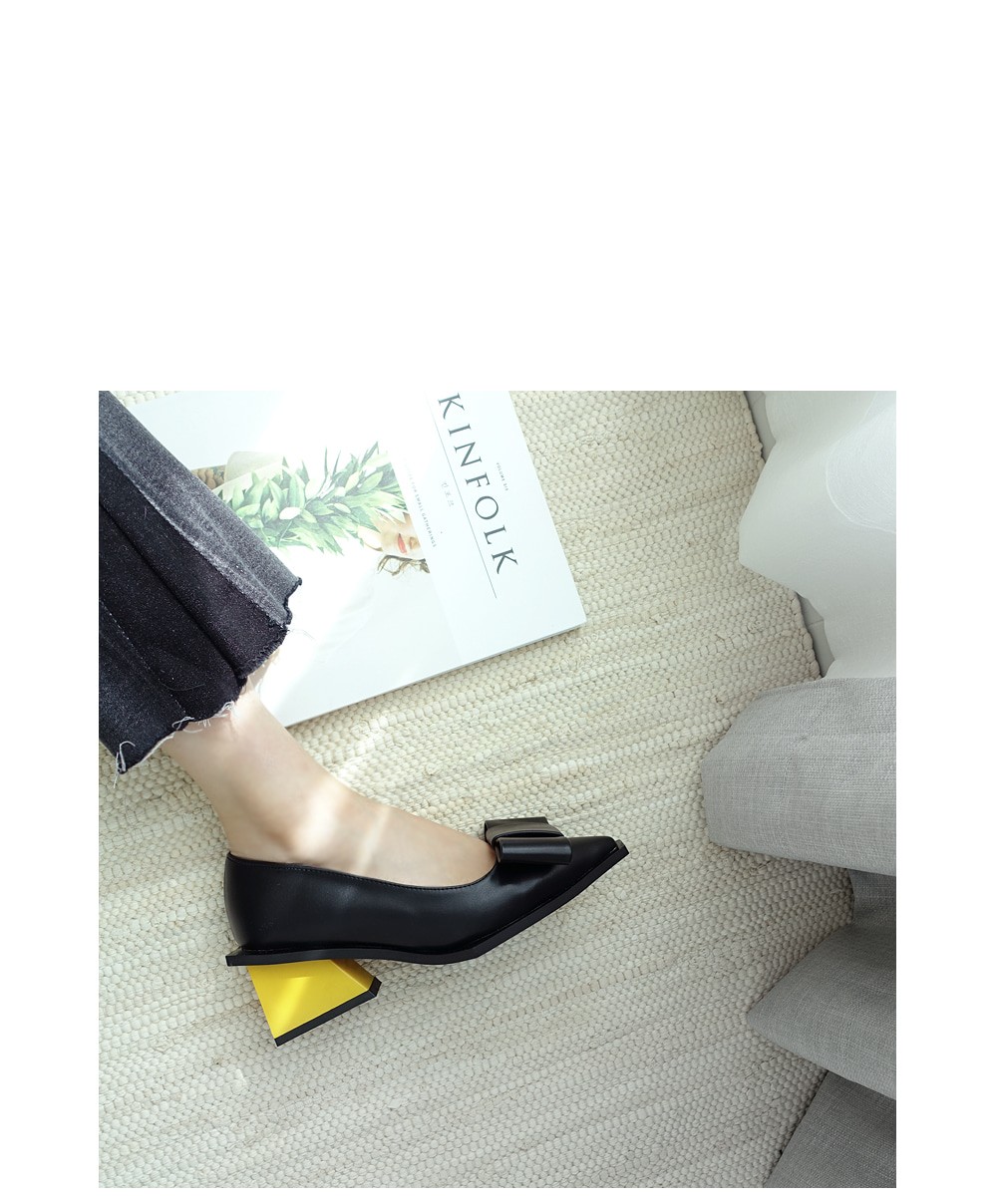 Unique Ribbon Pumps 5.5cm Shoe Silver Blue Keyhole