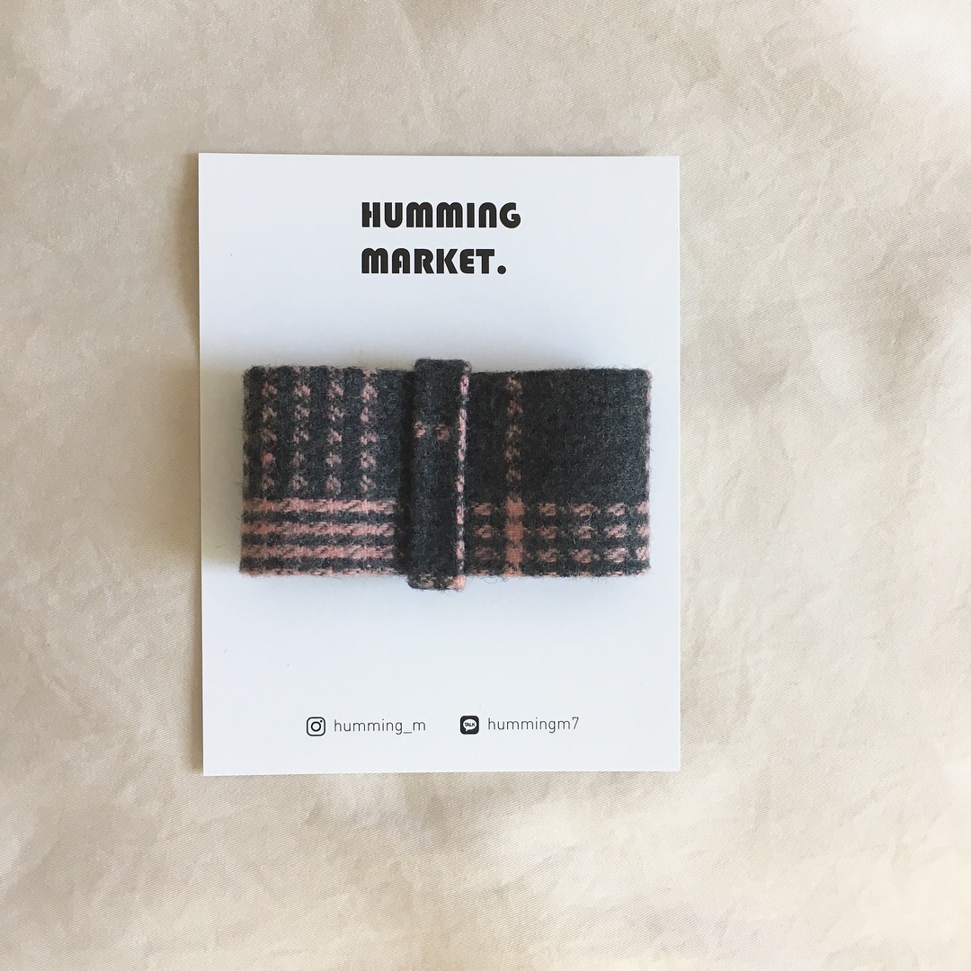 Hair Accessories Small woolen check ribbon pin pin
