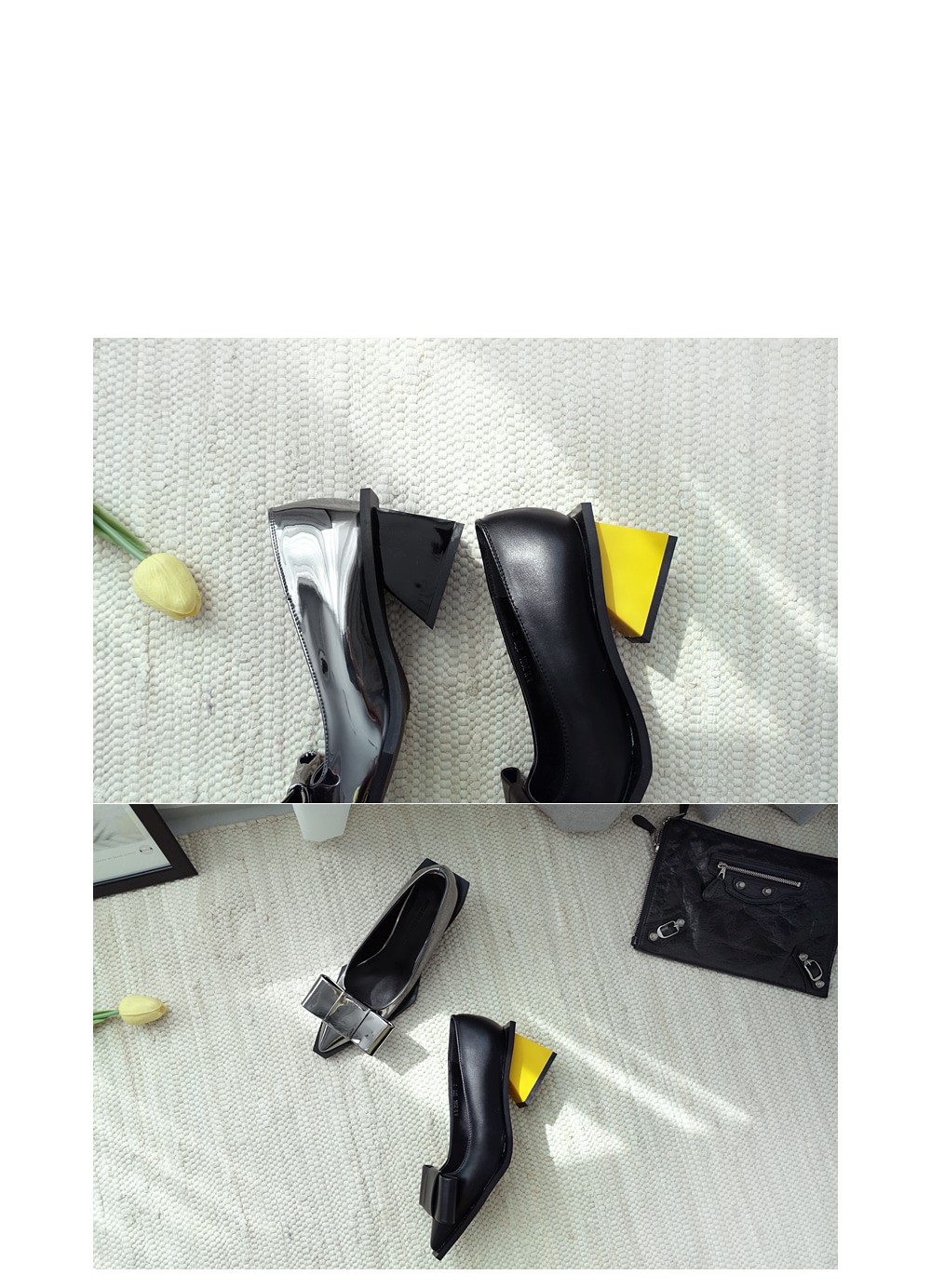 Unique Ribbon Pumps 5.5cm Shoe Silver Blue Keyhole