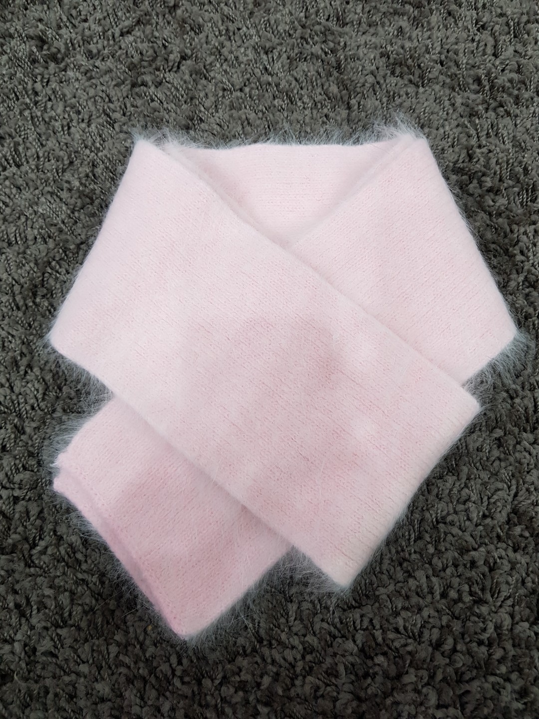 Angora muffler woman Fall winter coordination 2017