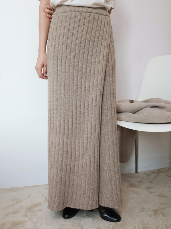 Golgi knit long skirt 2color top