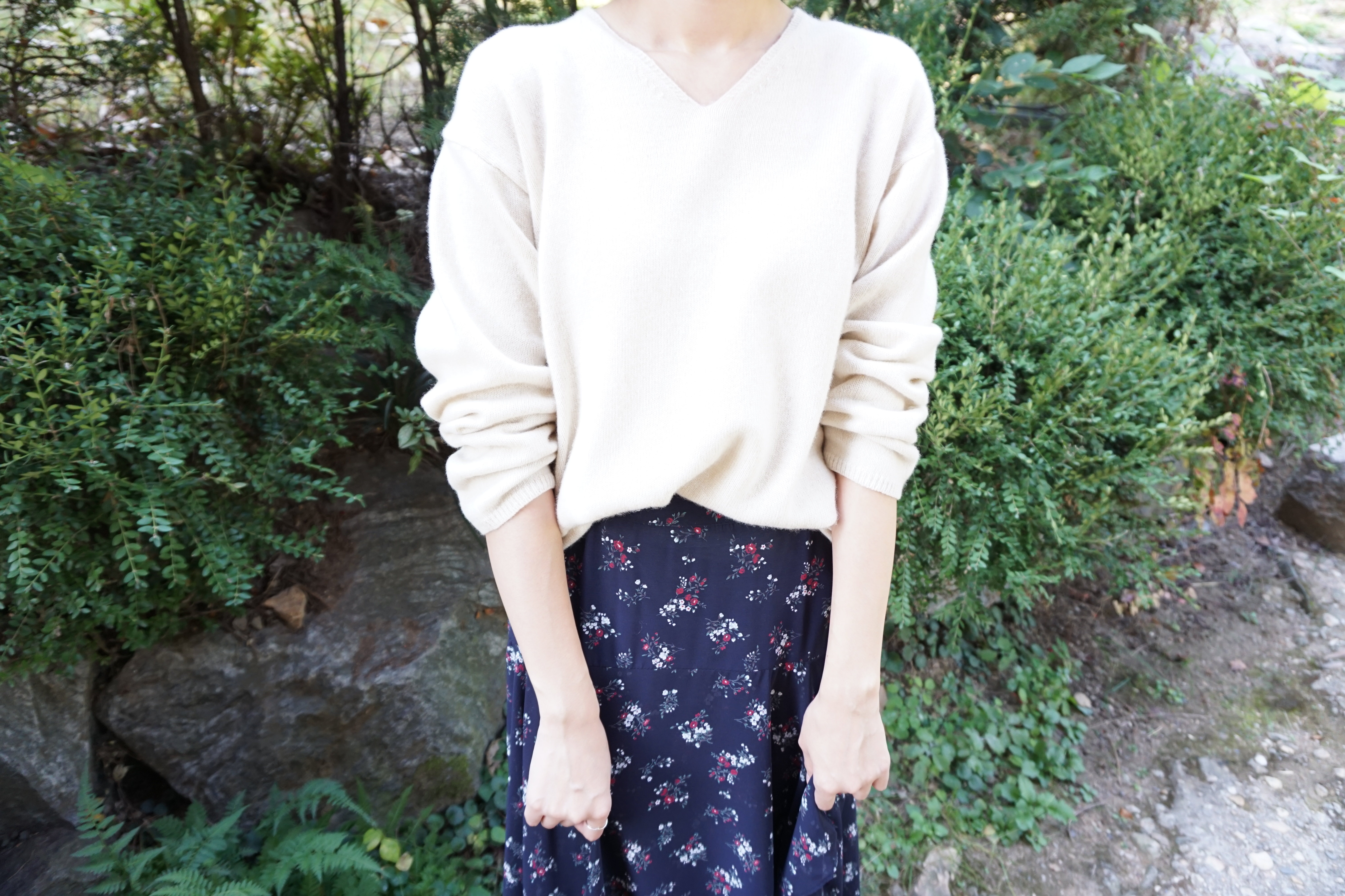 Flower pattern Chiffon Unisex Skirt Long Coordinat