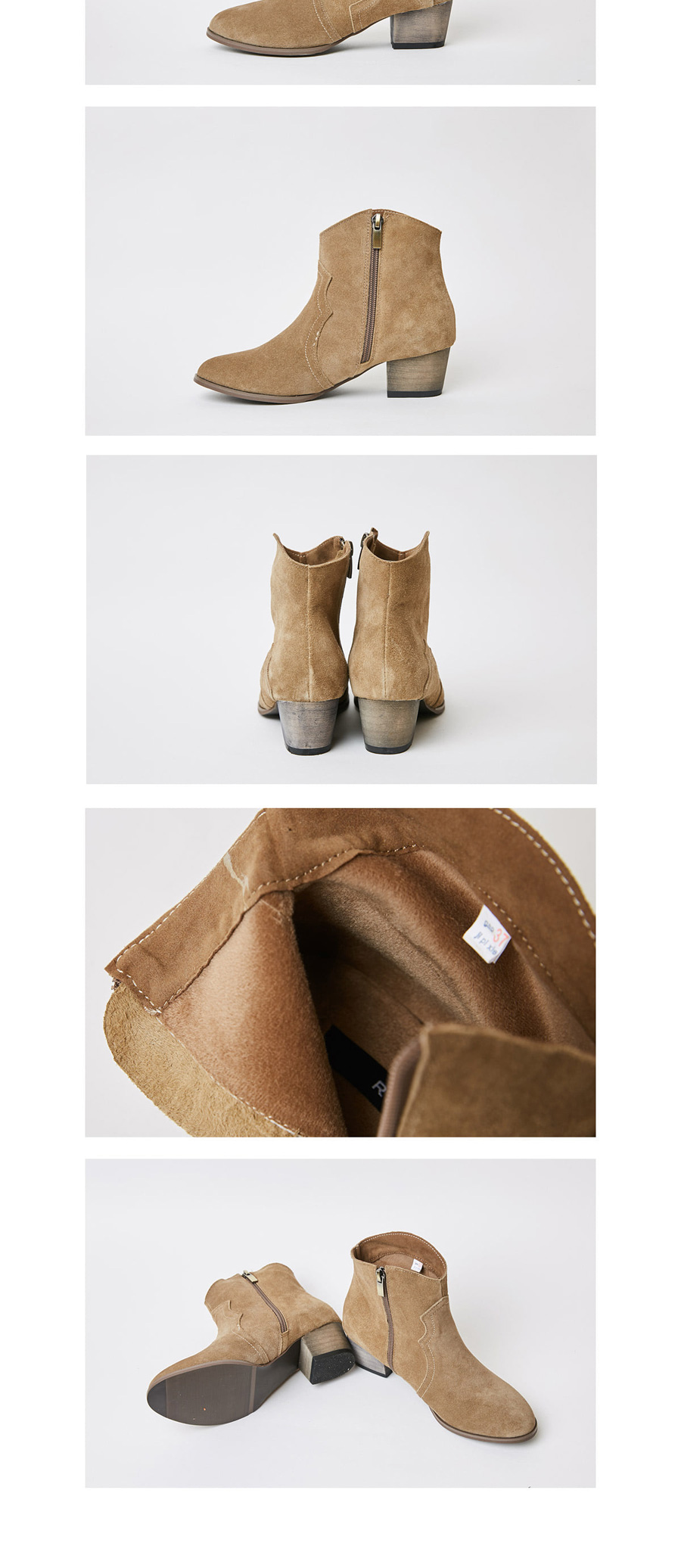 Free shipping Natural cowhide dicker boots Ankle m