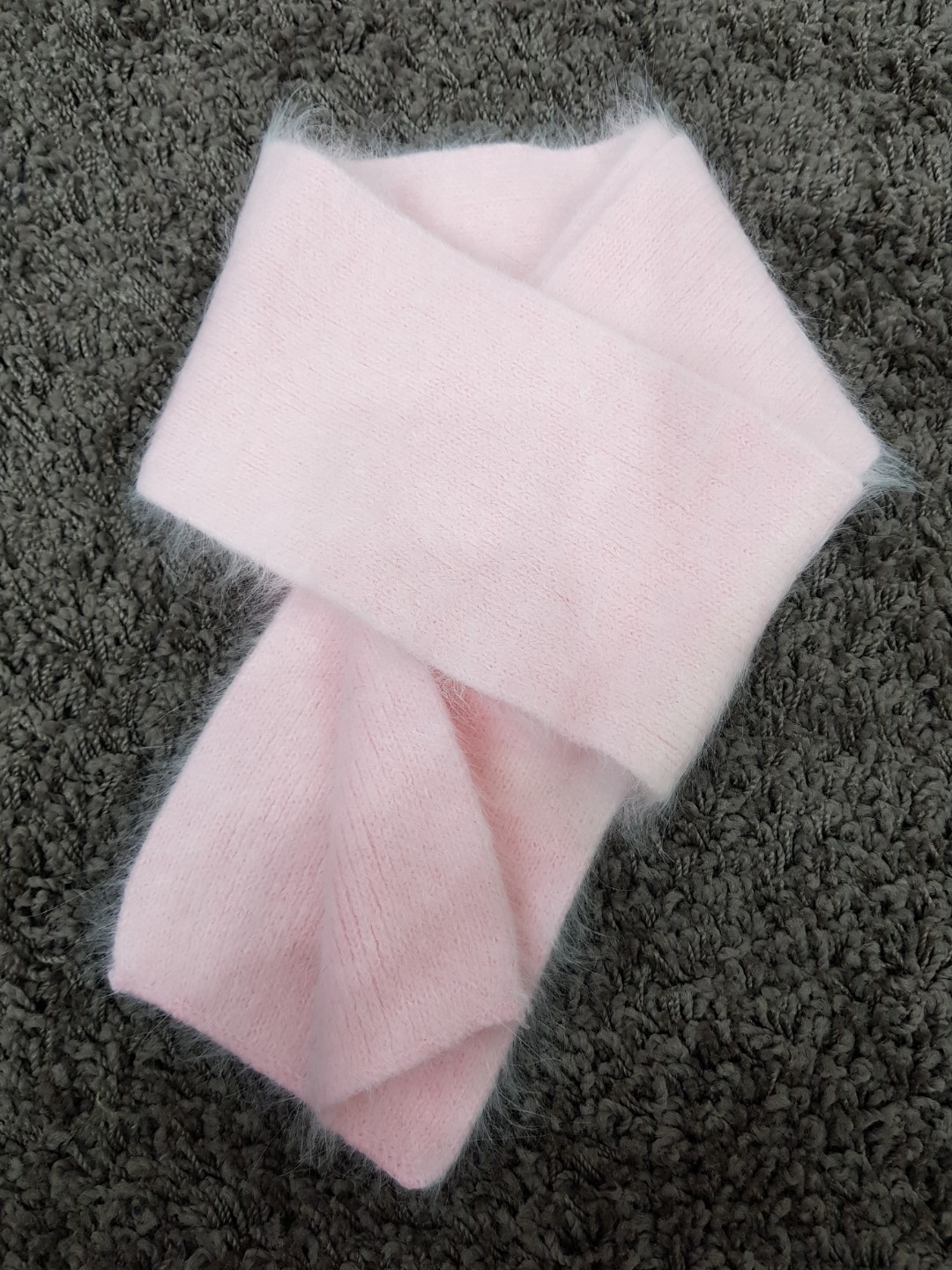 Angora muffler woman Fall winter coordination 2017