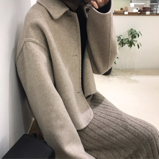 Golgi knit long skirt 2color top