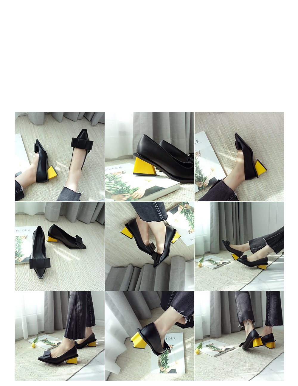 Unique Ribbon Pumps 5.5cm Shoe Silver Blue Keyhole