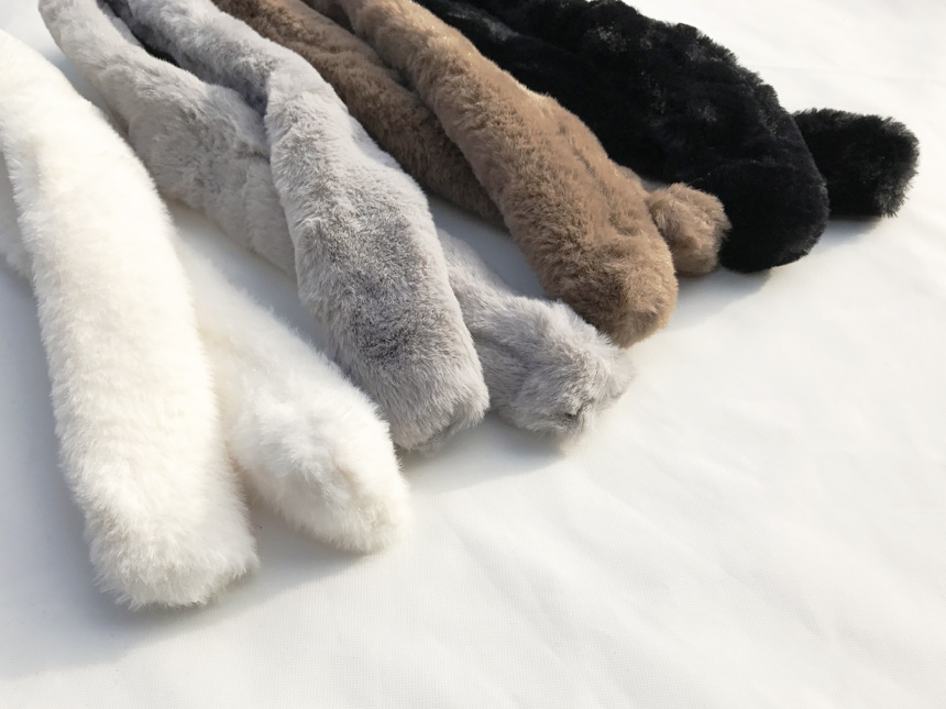 Fake Muffler Mink Rex Petite Shawl