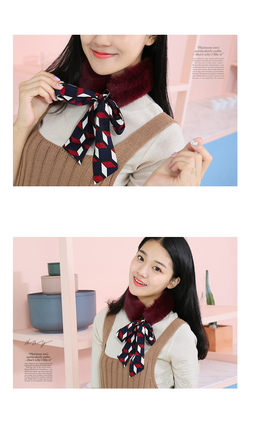 Shawl Mink Twiley Petit Scarf Fall Winter Mini Muf