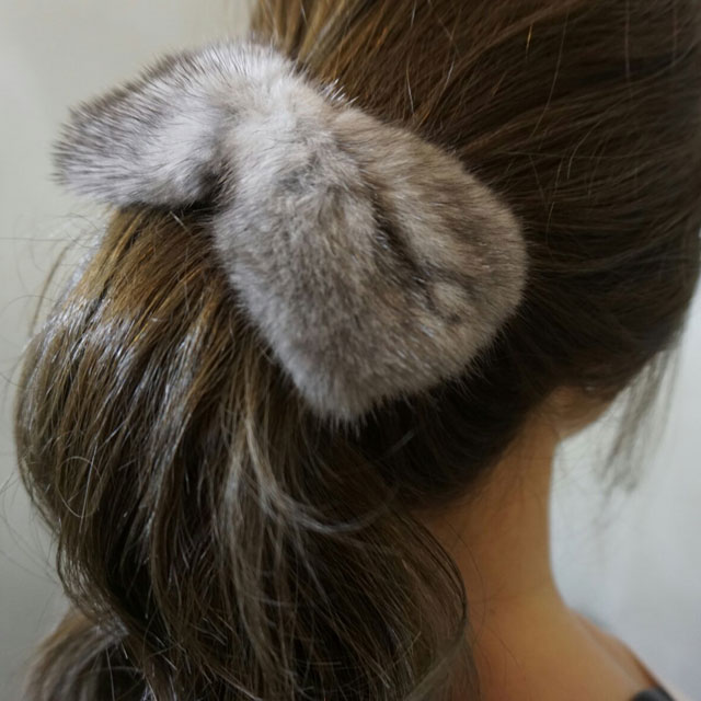 Hair Accessories Real Mink Hairpin 3color Winter D