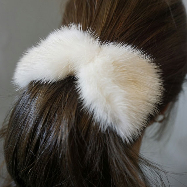 Hair Accessories Real Mink Hairpin 3color Winter D