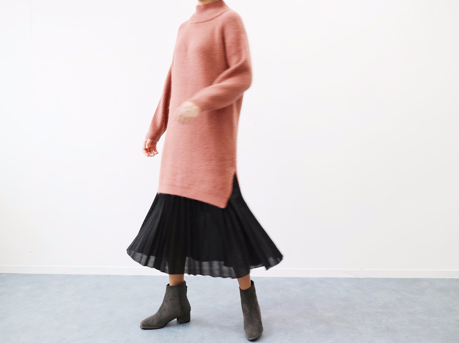 Gold Silver Metal Pearl Pleated Banding Long Skirt