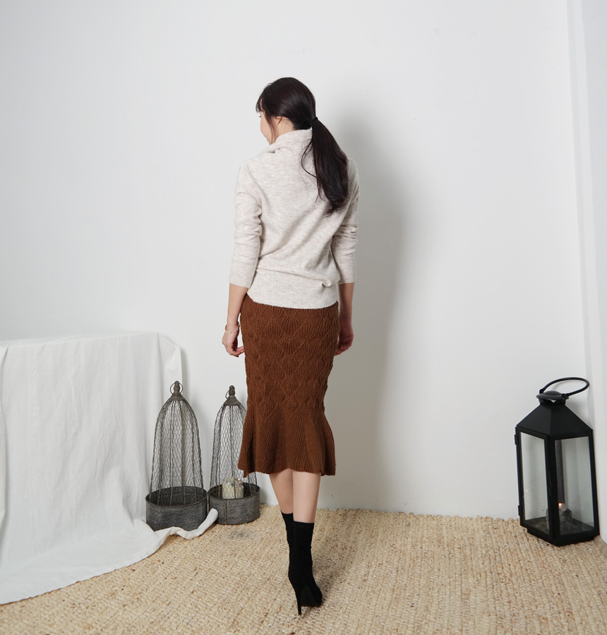 Mermaid Banding Knit Skirt Rong Chimette Coordinat