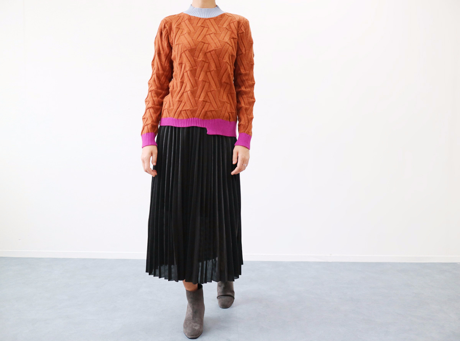 Gold Silver Metal Pearl Pleated Banding Long Skirt