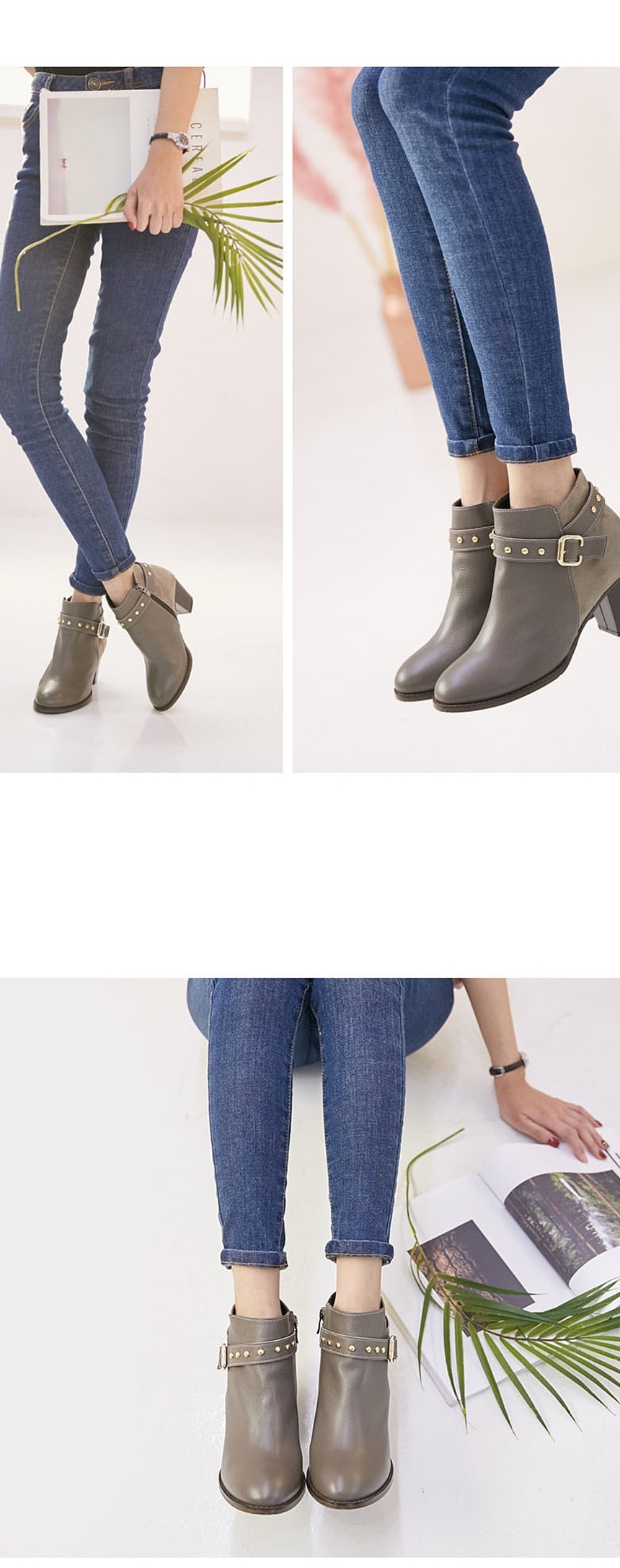 Women's Fall Cowhide Suede Zipper Middle Tongue