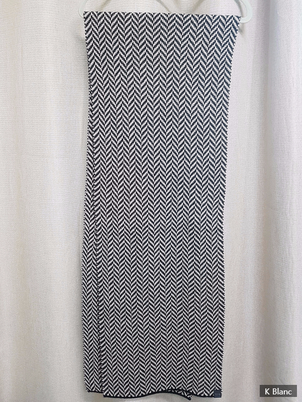 Herringbone muffler Large size Unisex French fashi