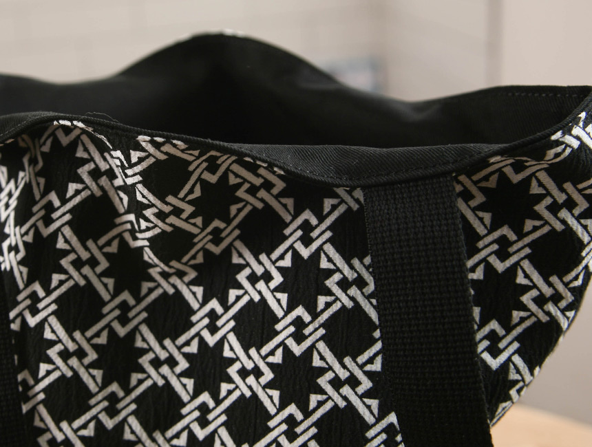 Black and white canvas Eco-bag Unique item Unsurel