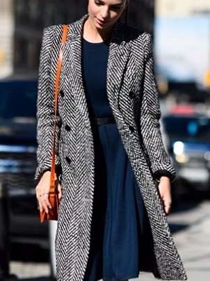 Herringbone muffler Large size Unisex French fashi