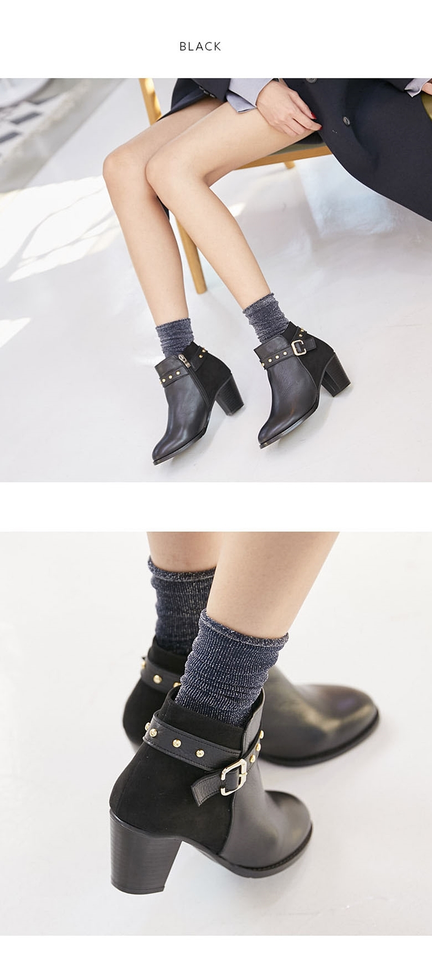 Women's Fall Cowhide Suede Zipper Middle Tongue