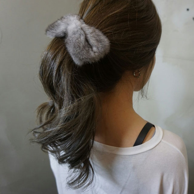 Hair Accessories Real Mink Hairpin 3color Winter D