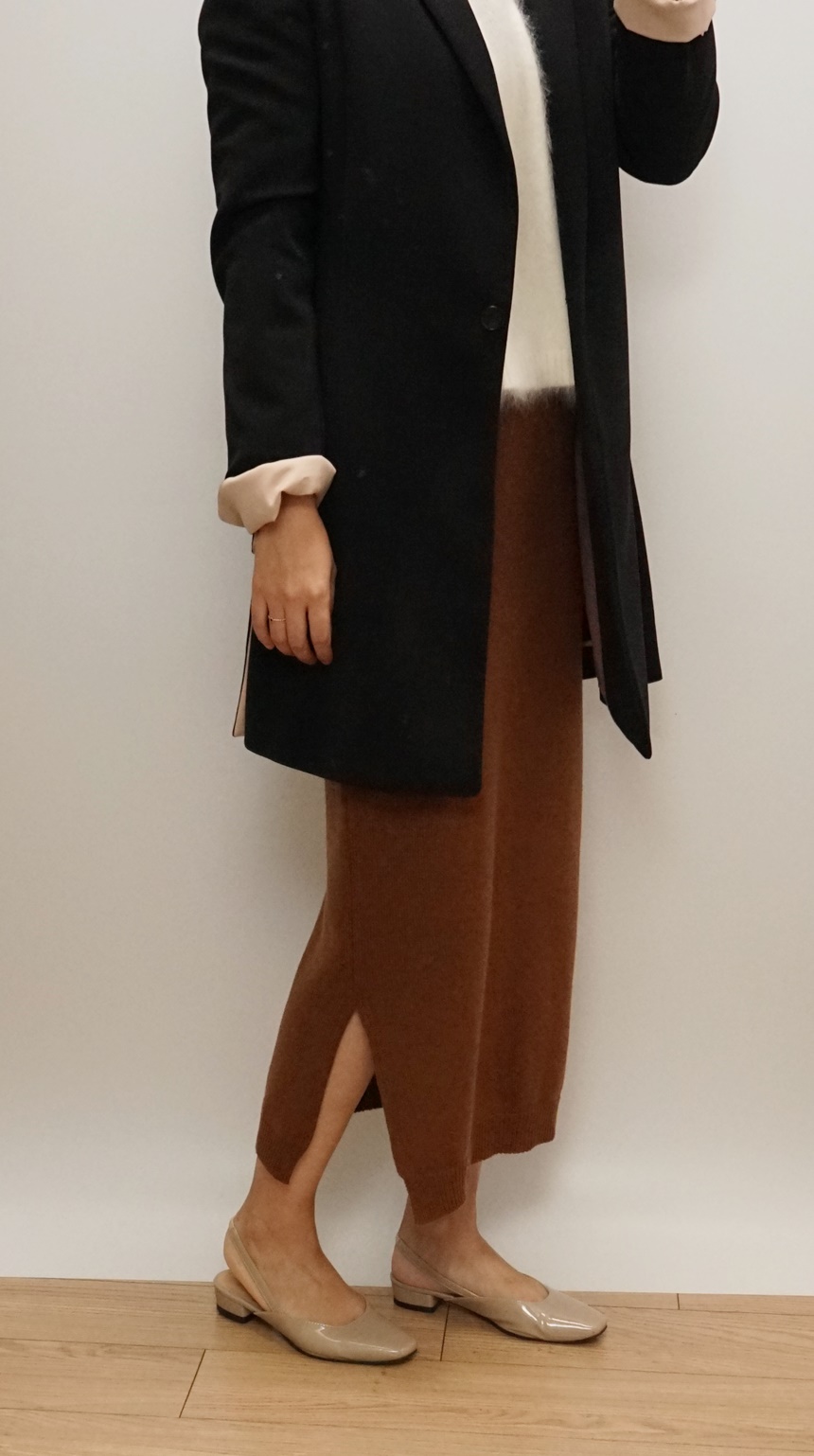 Knitted skirt Beige Brown Gray Black Briefing Band