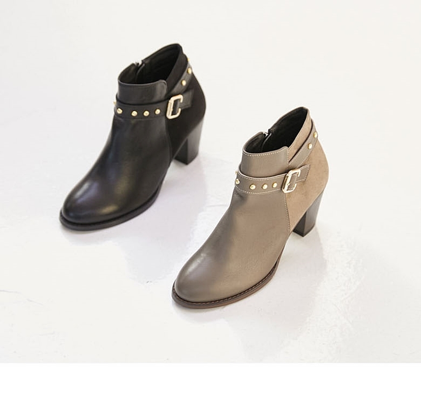 Women's Fall Cowhide Suede Zipper Middle Tongue