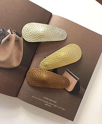 Hair Accessories Leather pearl pin L size DIY leat