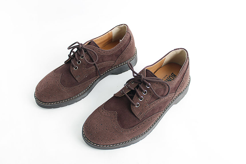Man Suede Casual Wingtip Shoe Suit Male 30s