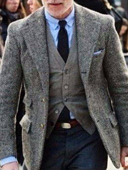 Herringbone muffler Large size Unisex French fashi