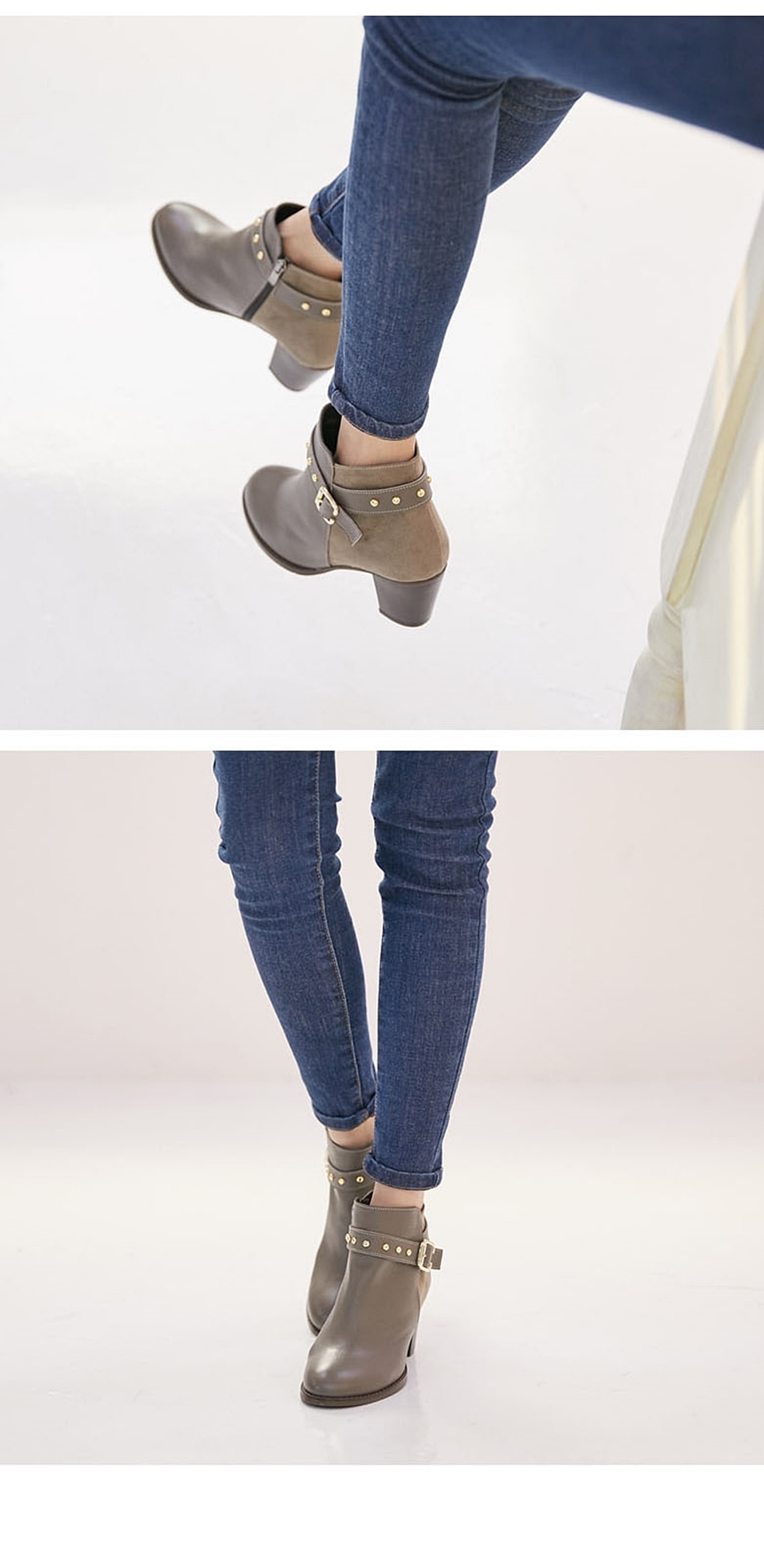 Women's Fall Cowhide Suede Zipper Middle Tongue