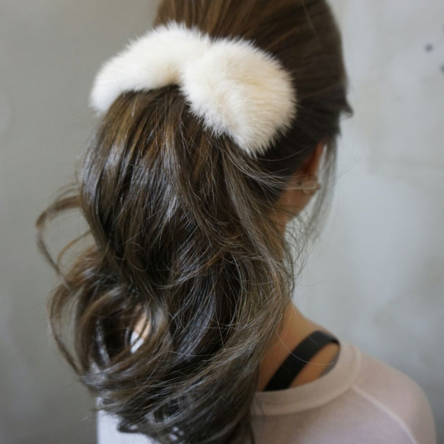 Hair Accessories Real Mink Hairpin 3color Winter D