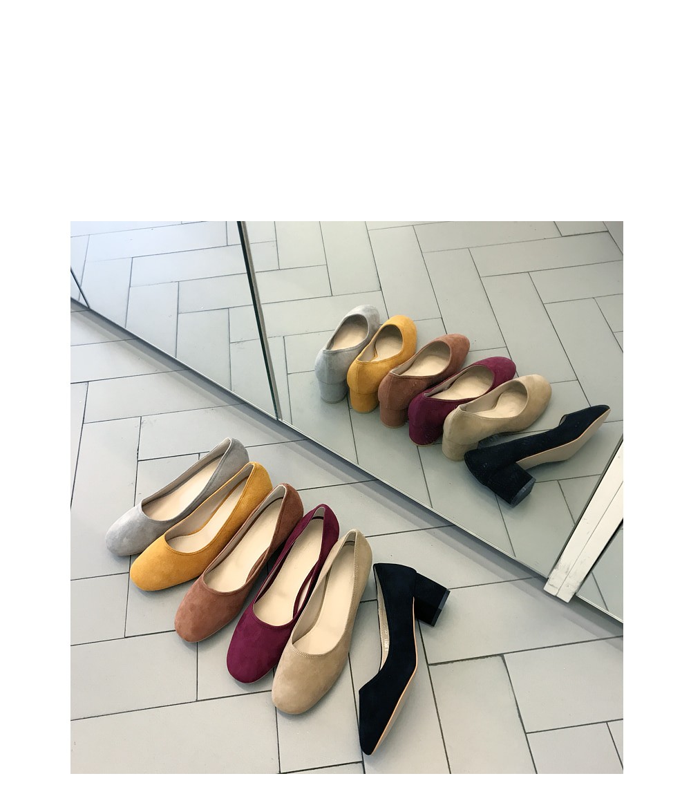 Sheepskin Midhill Pumps 6cm Shoes Simple