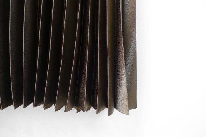 Metallic Pleated Long Skirt Date Coordination