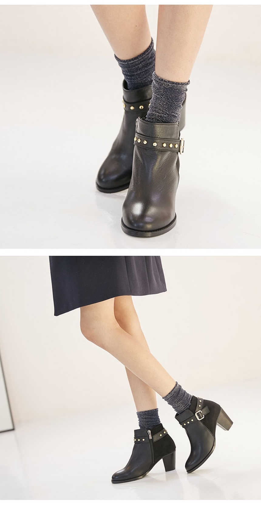 Women's Fall Cowhide Suede Zipper Middle Tongue