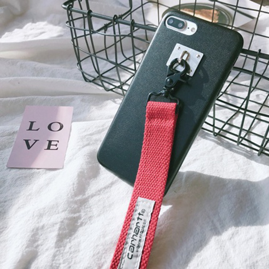 Red Line iPhone 8 Strap Case Hard Jelly Silicone U