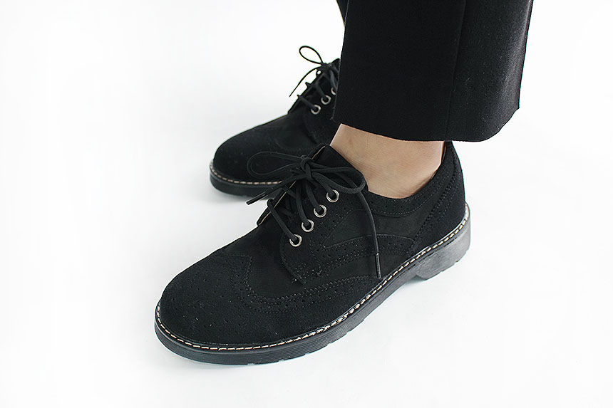 Man Suede Casual Wingtip Shoe Suit Male 30s