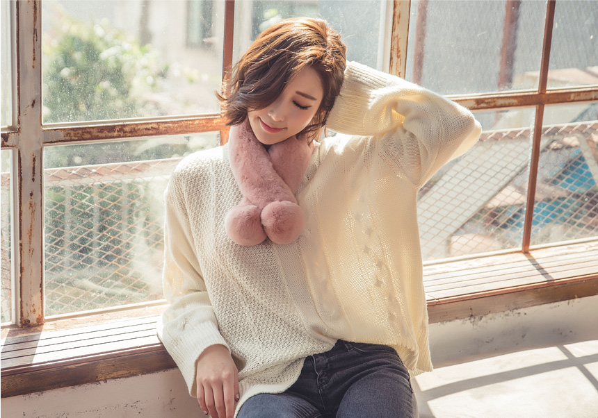 Ming Coming Colex Balls Magnet Puff Muffler Rabbit