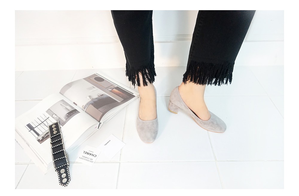 Sheepskin Midhill Pumps 6cm Shoes Simple