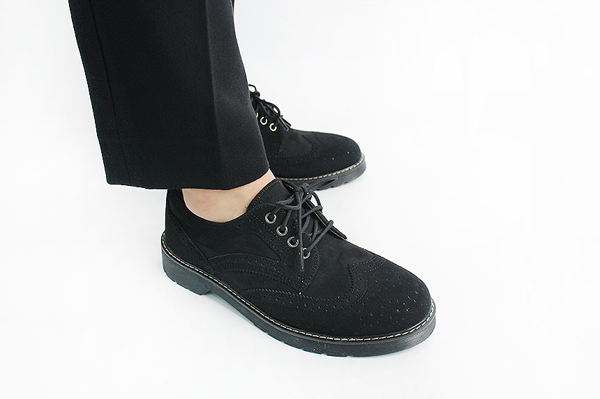 Man Suede Casual Wingtip Shoe Suit Male 30s