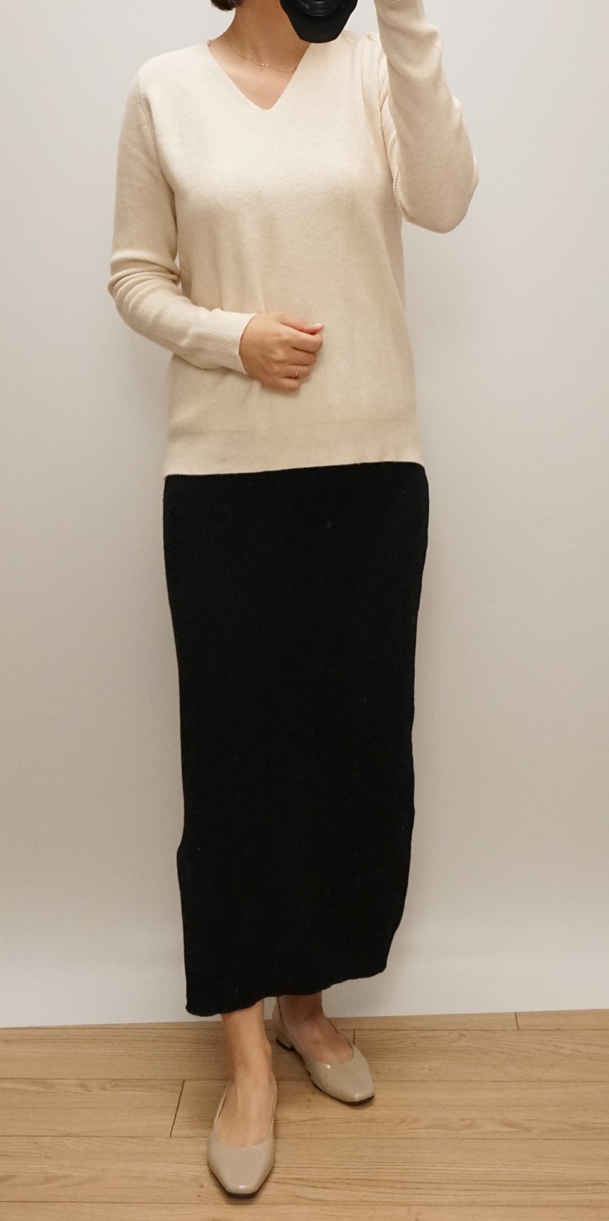 Knitted skirt Beige Brown Gray Black Briefing Band