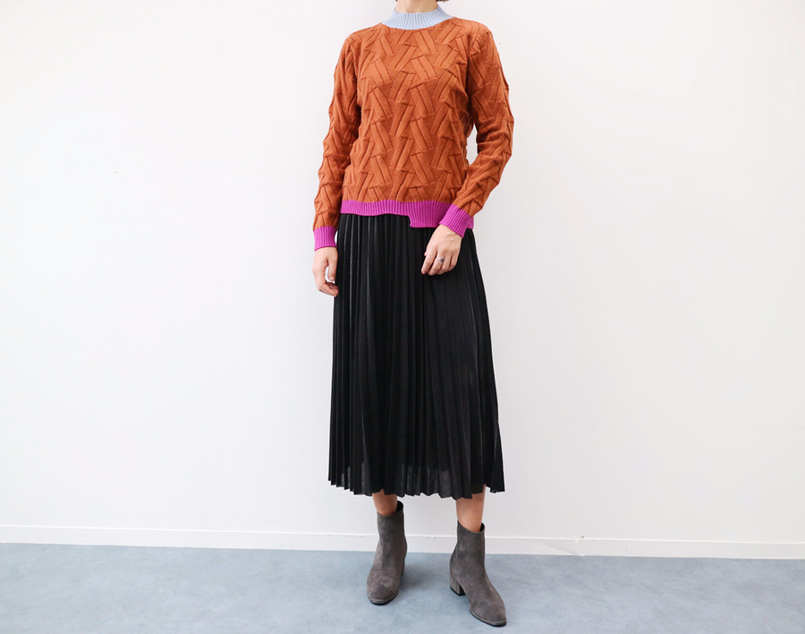 Gold Silver Metal Pearl Pleated Banding Long Skirt