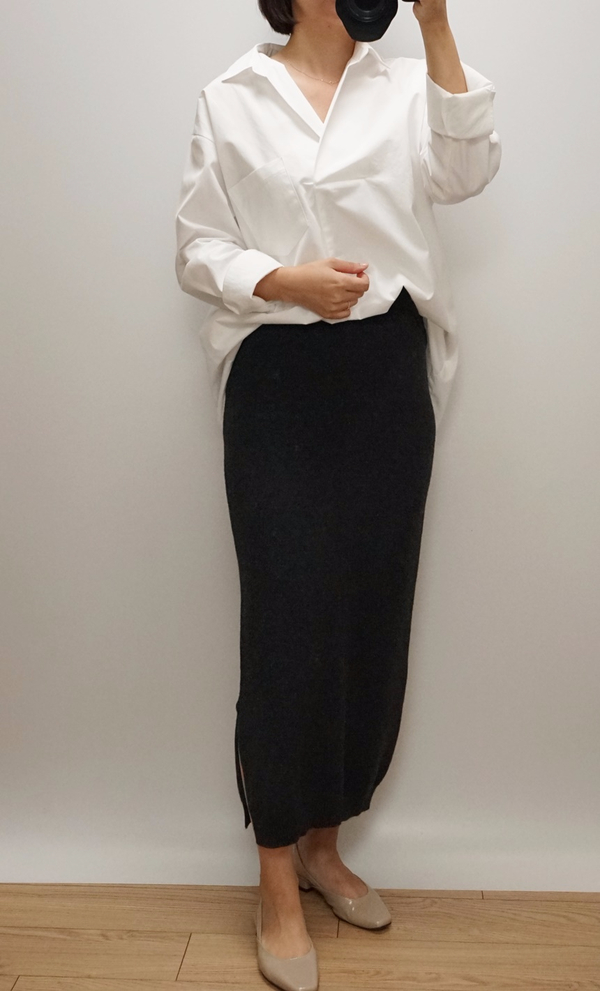 Knitted skirt Beige Brown Gray Black Briefing Band