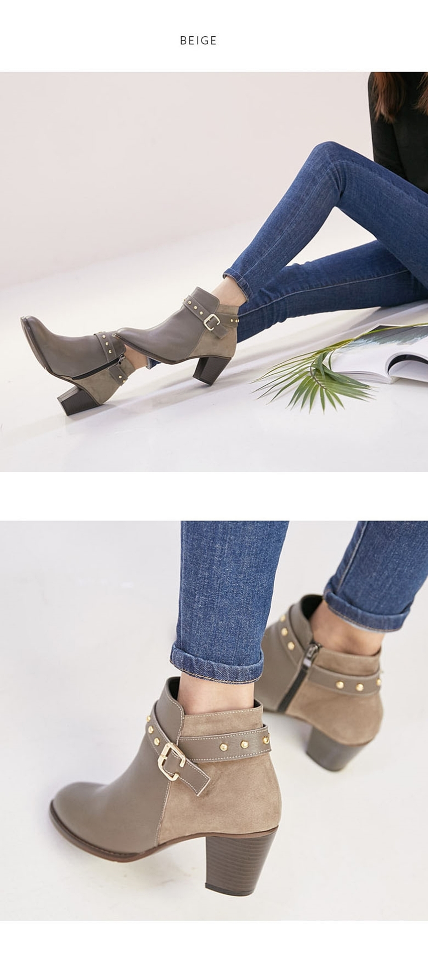 Women's Fall Cowhide Suede Zipper Middle Tongue