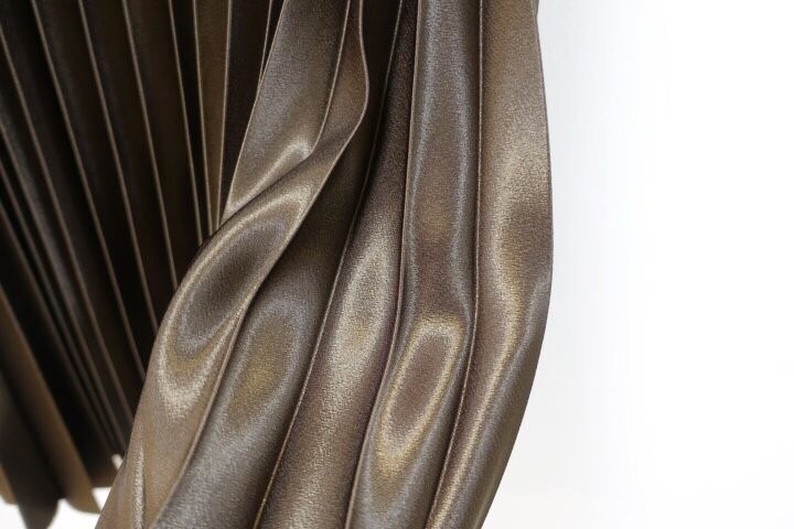 Metallic Pleated Long Skirt Date Coordination